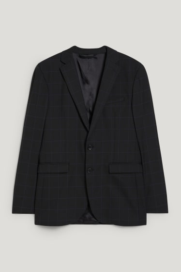 Hommes - Veste de costume - slim fit - Flex - LYCRA® - à carreaux - noir