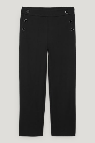 Damen - Jersey-Hose - Straight Fit - LENZING™ ECOVERO™ - schwarz