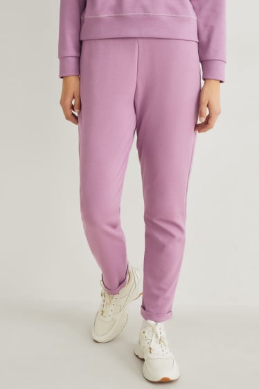 Damen - Jersey-Hose - Skinny Fit - violett