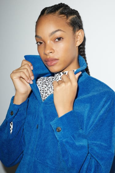 Clockhouse femme - CLOCKHOUSE - chemisier en velours - bleu