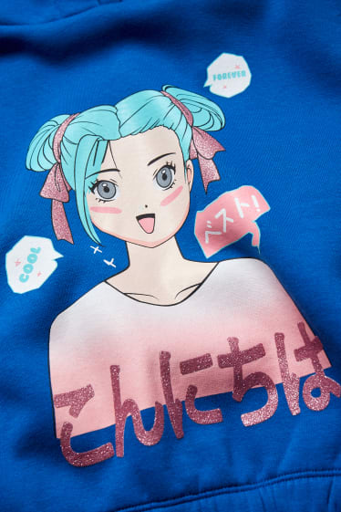 Filles - Sweat à capuche - bleu