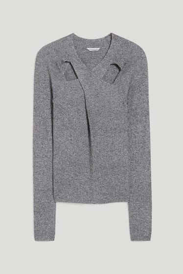 Clockhouse femme - CLOCKHOUSE - pull - gris chiné