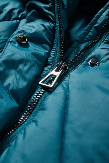 Femmes - Manteau matelassé avec capuche - BIONIC-FINISH®ECO - matière recyclée - bleu pétrole