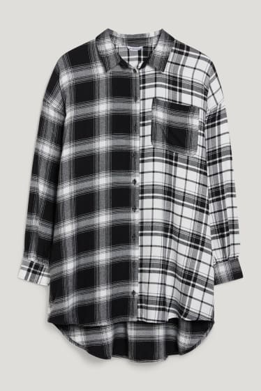 Clockhouse Girls - CLOCKHOUSE - blusa - a quadretti - nero / bianco