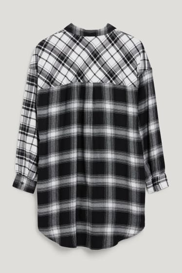 Clockhouse Girls - CLOCKHOUSE - blusa - a quadretti - nero / bianco