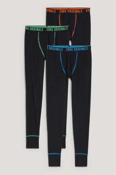 Kids Boys - Multipack 3er - Lange Unterhose - schwarz