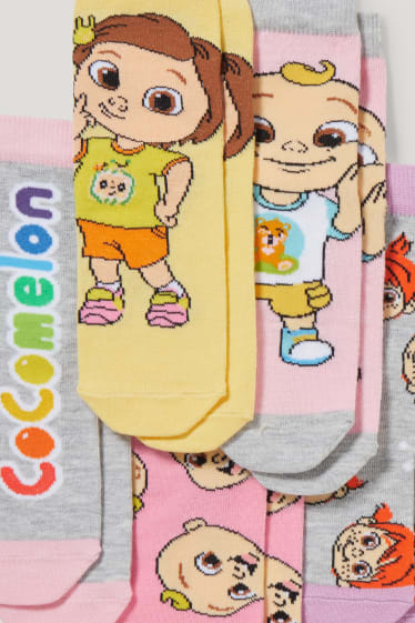 Toddler Girls - Multipack 5er - CoComelon - Socken mit Motiv - rosa