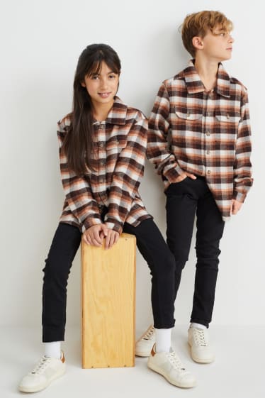 Toddler Boys - Camicia - genderless - a quadretti - marrone / beige
