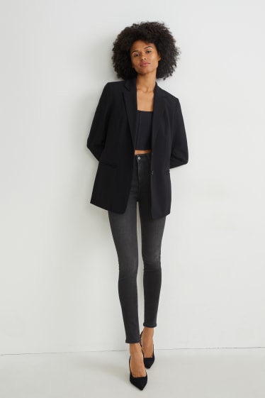 Dona - Skinny jeans - cintura alta - pantalons tèrmics - LYCRA® - texà gris fosc