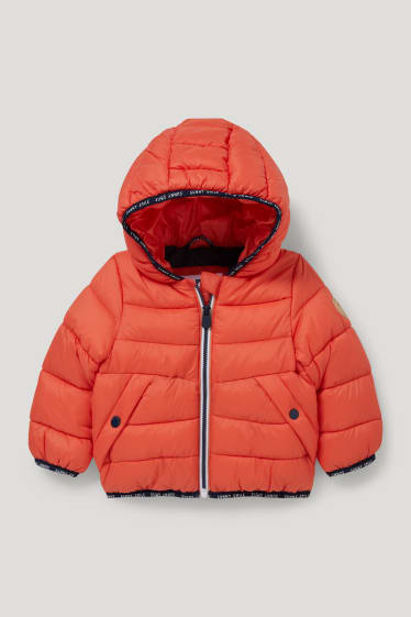 Baby Boys - Giacca trapuntata cappuccio neonati - arancione