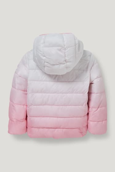 Toddler Girls - Giacca trapuntata con cappuccio - bianco / rosa