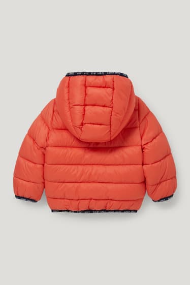 Baby Boys - Giacca trapuntata cappuccio neonati - arancione