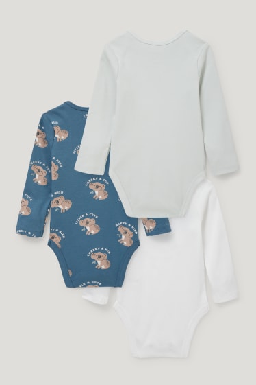 Baby Girls - Wielopak, 3 szt. - body niemowlęce - bawełna bio - biały