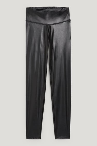Clockhouse niñas - CLOCKHOUSE - leggings - polipiel - negro