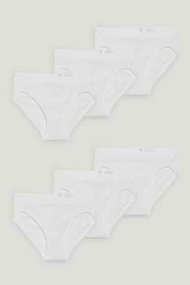 Donna - Confezione da 6 - slip - senza cuciture - LYCRA® - bianco