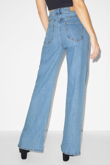 Clockhouse pro holky - CLOCKHOUSE - straight jeans - high waist - džíny - světle modré