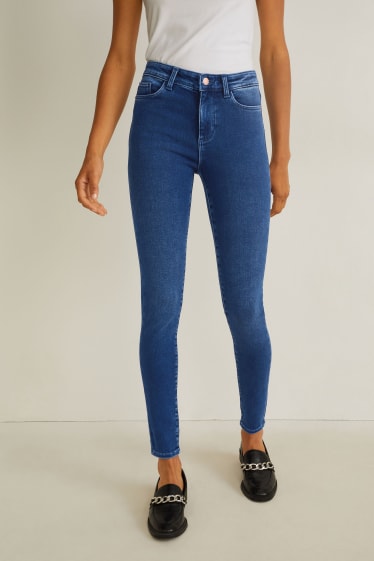 Dona - Skinny jeans - cintura alta - pantalons tèrmics - LYCRA® - texà blau