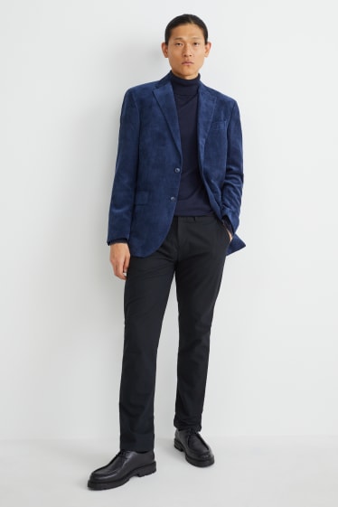 Uomo - Pantaloni eleganti - regular fit - LYCRA® - blu scuro