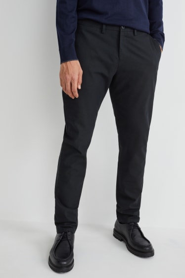 Uomo - Pantaloni eleganti - regular fit - LYCRA® - blu scuro