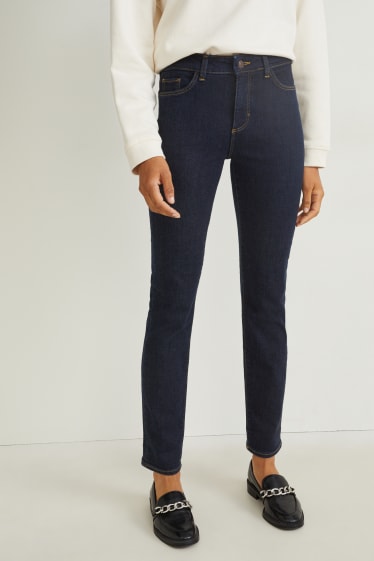 Donna - Slim jeans - vita media - jeans termici - LYCRA® - jeans blu scuro