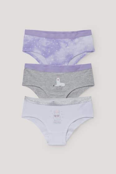 Bambine: - Confezione da 3 - coulotte - viola chiaro