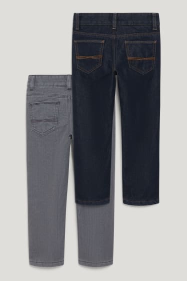 Toddler Boys - Confezione da 2 - slim jeans - termici - jeans blu scuro