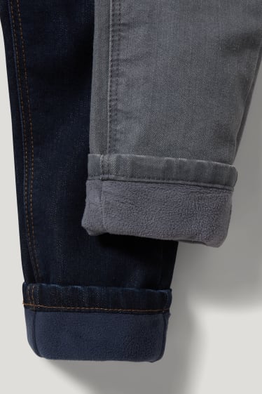 Toddler Boys - Confezione da 2 - slim jeans - termici - jeans blu scuro
