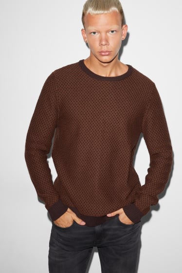 Clockhouse homme - CLOCKHOUSE - pull - marron foncé