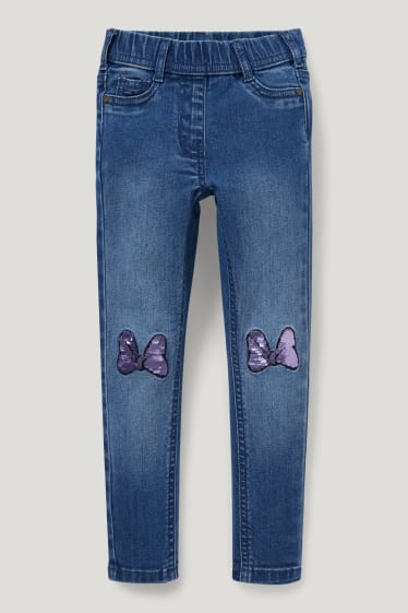 Niñas - Minnie Mouse - jegging jeans - vaqueros - azul claro