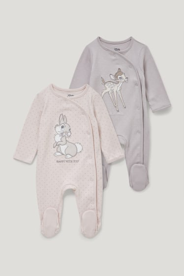 Bébé filles - Lot de 2 - Bambi - pyjama pour bébé - gris
