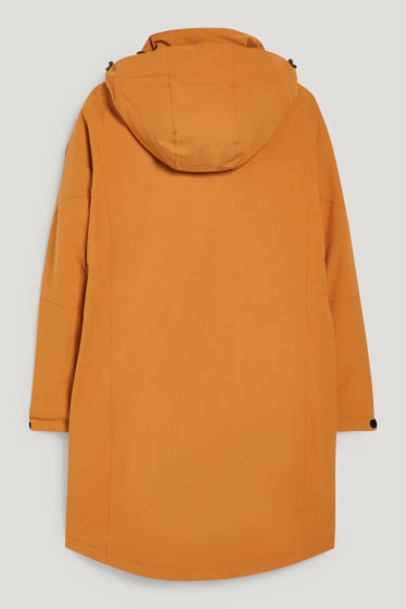 Donna - Giacca impermeabile con cappuccio - Toffee