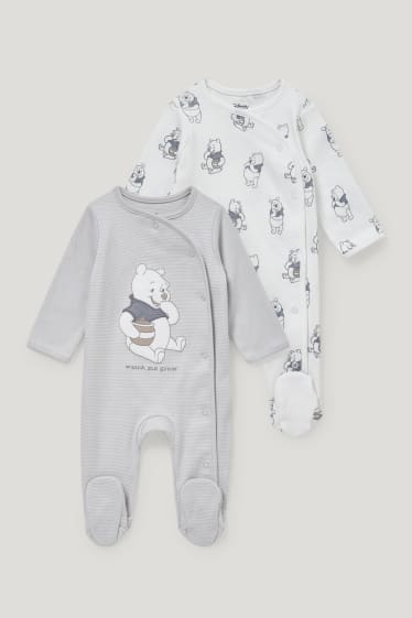 Baby Boys - Multipack of 2 - Winnie the Pooh - baby sleepsuit - gray