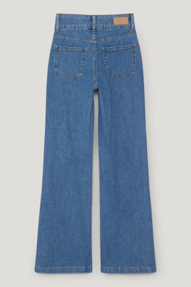 Clockhouse femme - CLOCKHOUSE - jean à jambes évasées - high waist - jean bleu
