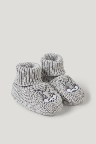 Bébé filles - Winnie l’ourson - chaussons pour bébé - gris clair chiné
