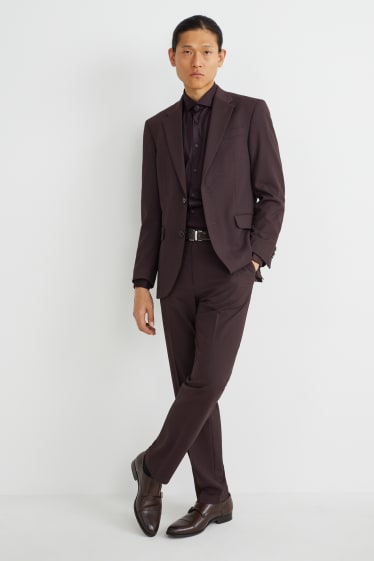 Uomo - Pantaloni coordinabili - regular fit - Flex - LYCRA® - bordeaux