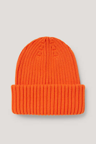 Damen - Strick-Mütze - orange