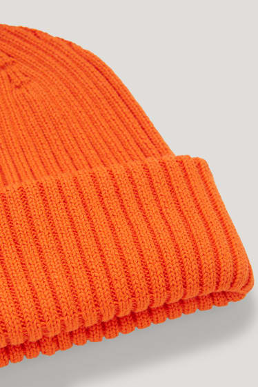 Damen - Strick-Mütze - orange