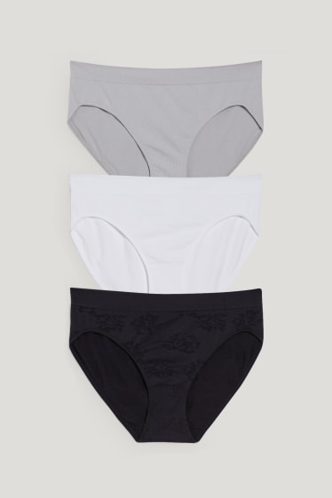 Damen - Multipack 3er - Slip - seamless - LYCRA® - dunkelblau