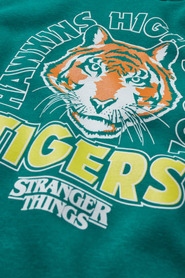 Bambini: - Stranger Things - felpa con cappuccio - verde