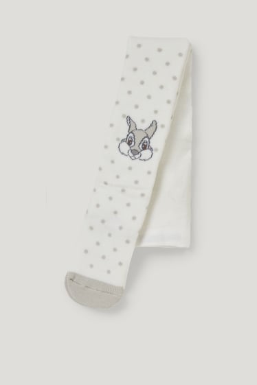 Bébé filles - Bambi - collants bébé - à pois - blanc pur