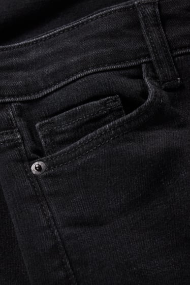 Dámské - Straight jeans - mid waist - LYCRA® - černá