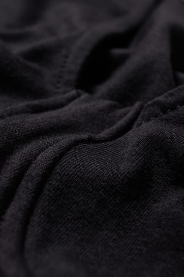 Exclusiu online - CLOCKHOUSE - samarreta de màniga llarga crop - negre