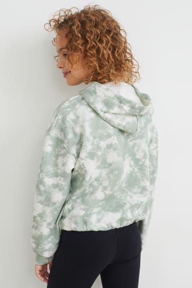 Bambine: - Felpa con cappuccio - bianco / verde