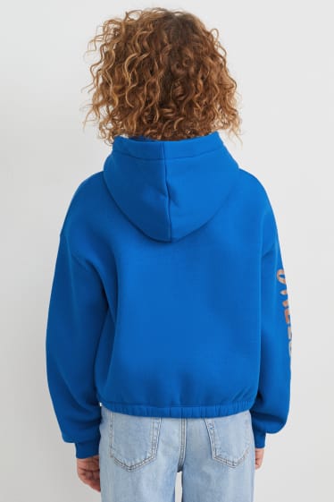 Filles - Sweat à capuche - bleu