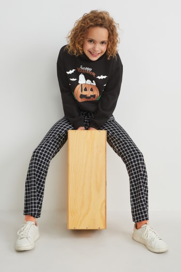 Kids Girls - Snoopy - Halloween-Hoodie - schwarz