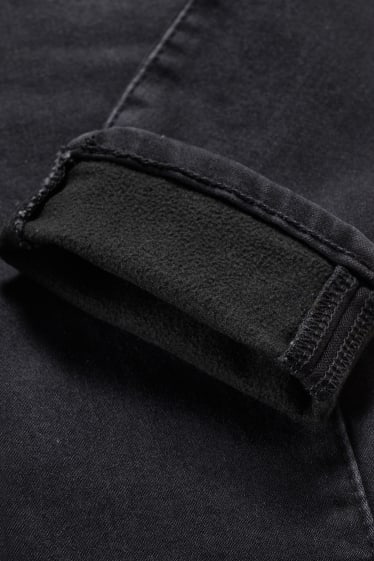 Dona - Skinny jeans - cintura alta - pantalons tèrmics - LYCRA® - texà gris fosc
