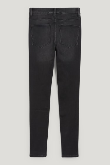 Dona - Skinny jeans - cintura alta - pantalons tèrmics - LYCRA® - texà gris fosc