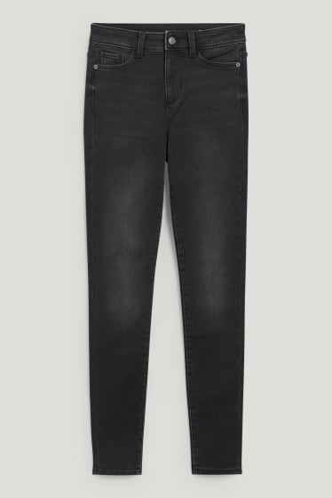 Dona - Skinny jeans - cintura alta - pantalons tèrmics - LYCRA® - texà gris fosc