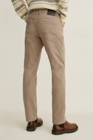 Pánské - Termo kalhoty - Regular Fit - LYCRA® - béžová