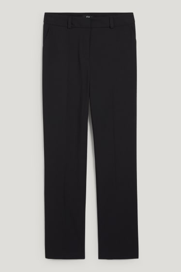 Dámské - Business kalhoty - straight fit - černá